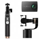 Видеокамера экшн Yi 4K комплект со стаб. и Bluetooth-моноподом черный